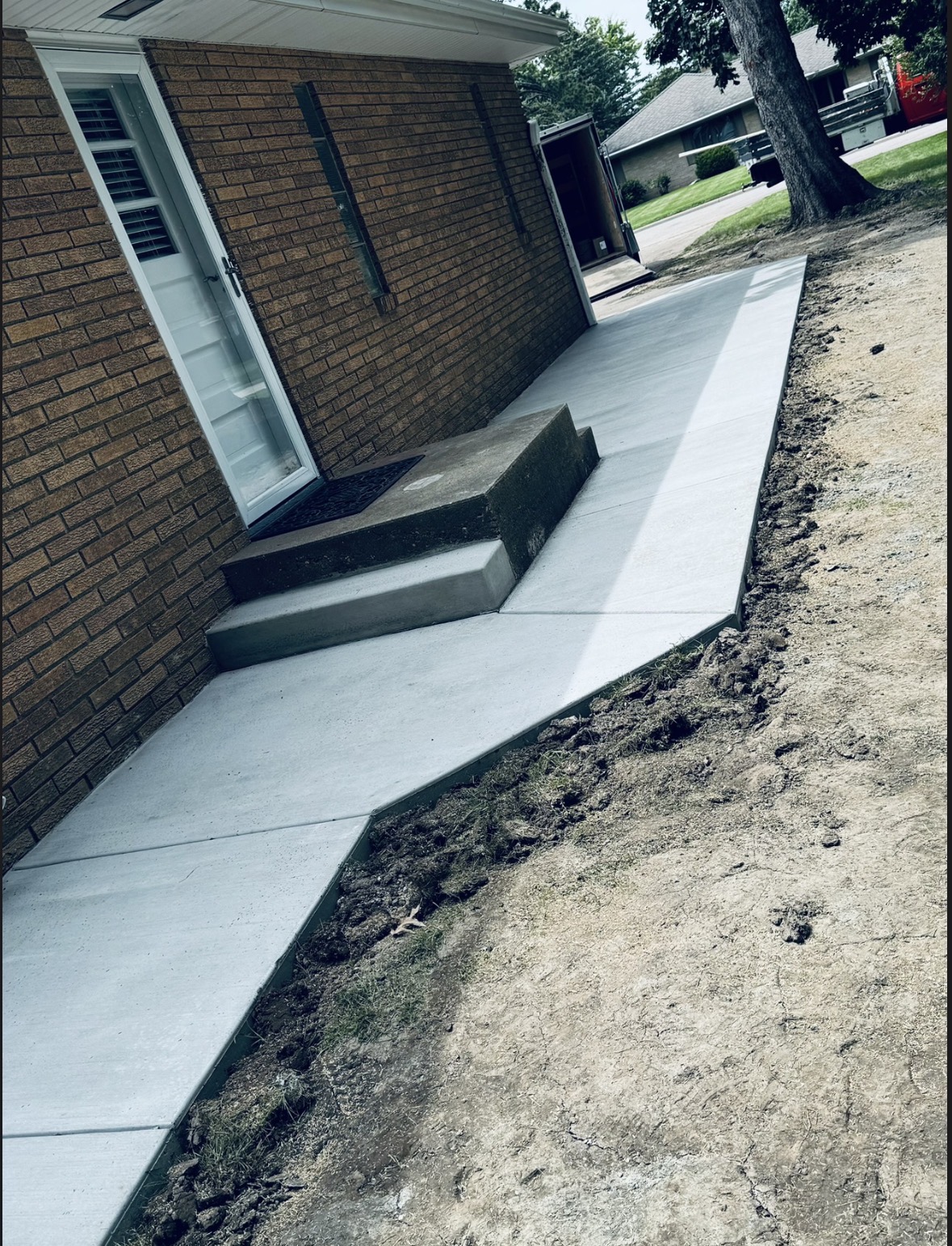 New walkway and steps