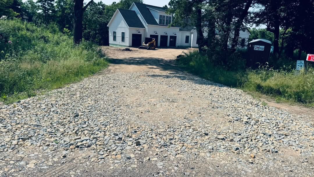 Fresh gravel driveway