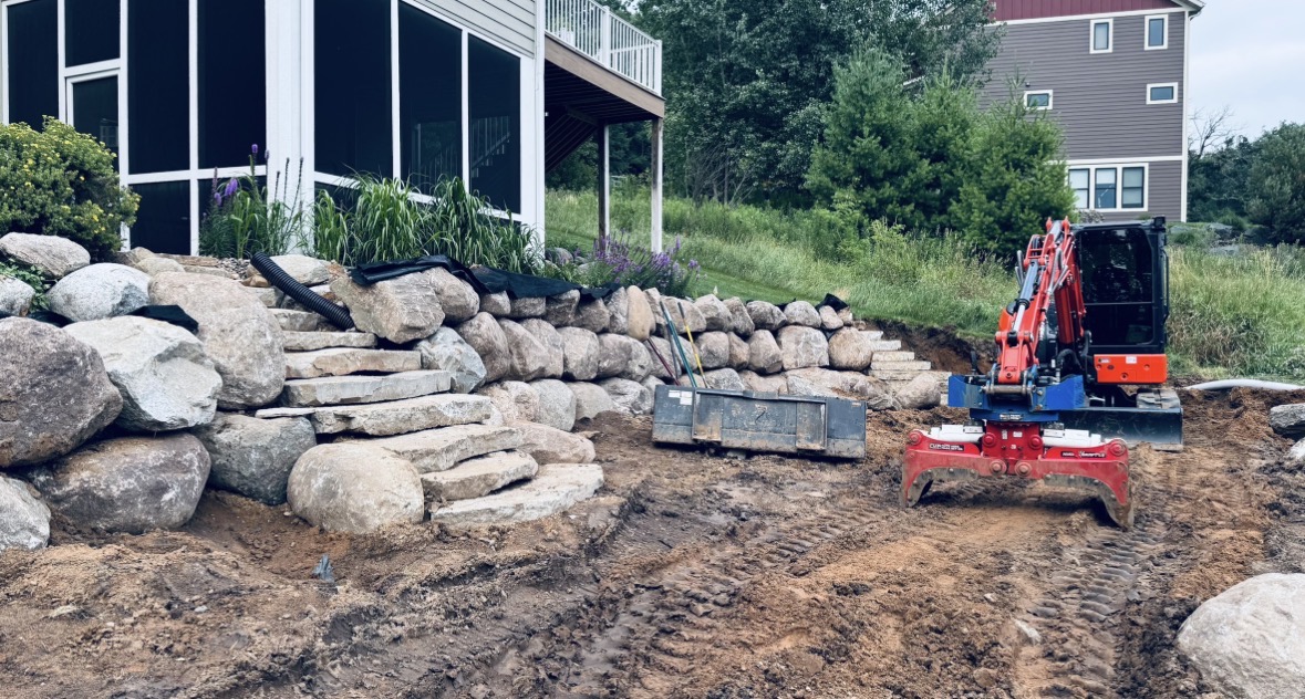 Building a new boulder wall